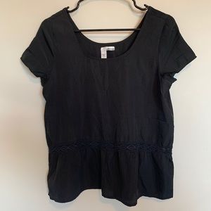 Black Blouse with lace detail